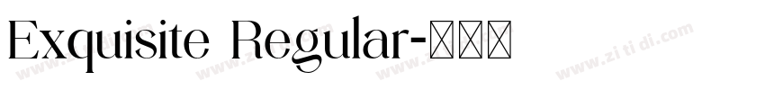 Exquisite Regular字体转换